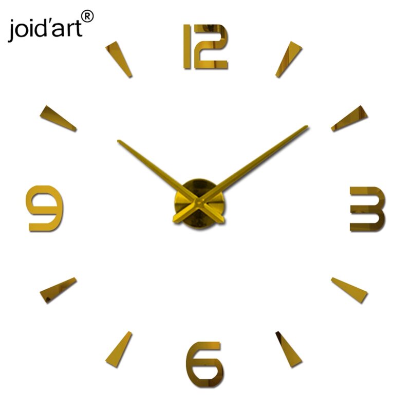 Mới Đồng Hồ Dán Tường Acrylic Đồng Hồ Thạch Anh Dây Reloj De Pared Phòng Khách Hiện Đại 3d Gương Dán Horloge Nhà Klok