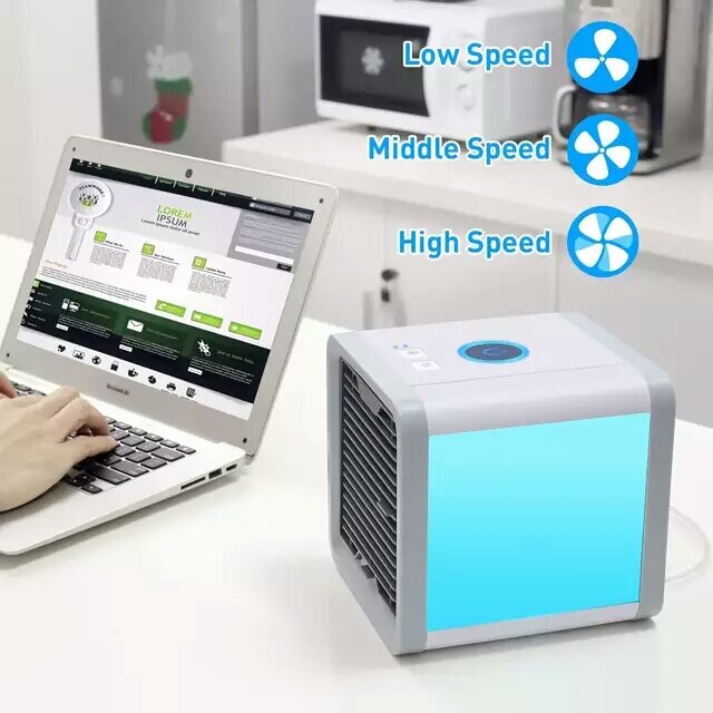 Mini refrigerador de aire 2019tv nuevo ventilador USB de la lámpara portátil del escritorio del aire acondicionado