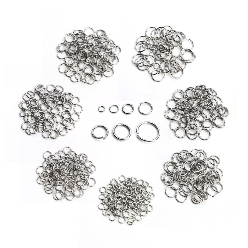 SAUVOO 1 упаковка, нержавеющая сталь, Открытое кольцо золотистого и серебряного цвета, двухконтурное сплит-кольцо, соединитель DIY, ожерелье, ювелирные изделия, поставщик