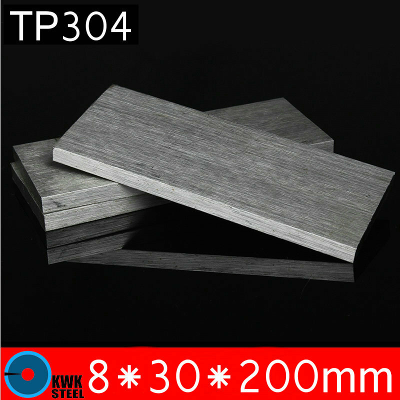 Placa plana de acero inoxidable TP304, placa de acero inoxidable con certificado ISO AISI304, 8x30x200mm, 304, envío gratis
