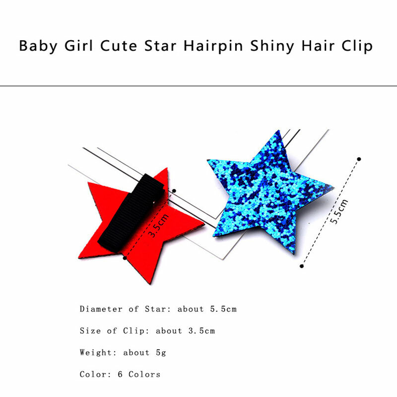 Cute Baby Girls Princess Style Hairpins Shining Star Hair Clips Headdress Hairgrips Hair pin Side Clip Kids Hair Accessories
