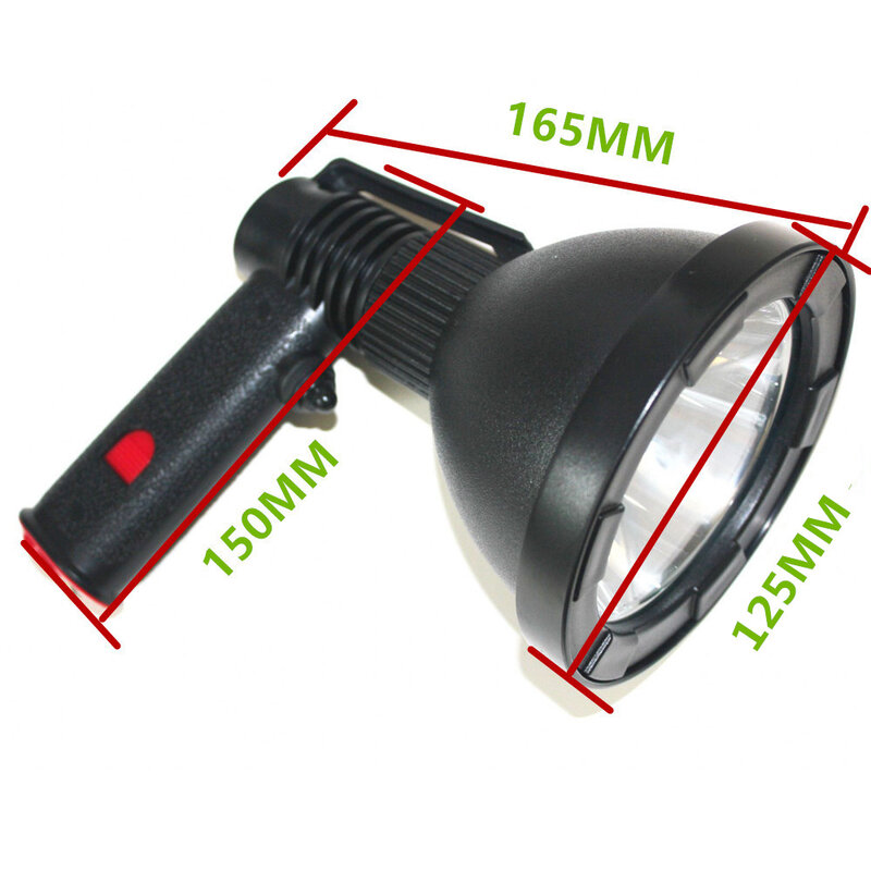 Foco LED profesional para caza, lámpara recargable de luz roja o verde de 10W para pesca, foco de 125mm para acampada