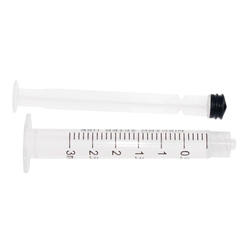 (set of 50)Plastic Syringe 3ml with 1inch 18G Blunt Tip Needles For Lab and Industrial Dispensing Adhesives Glue Soldering Paste