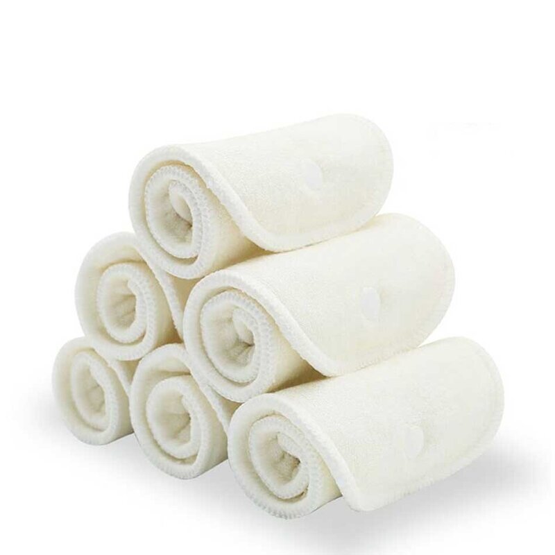Happyflute-竹繊維インサート,洗える,再利用可能,おむつカバー付き,10個