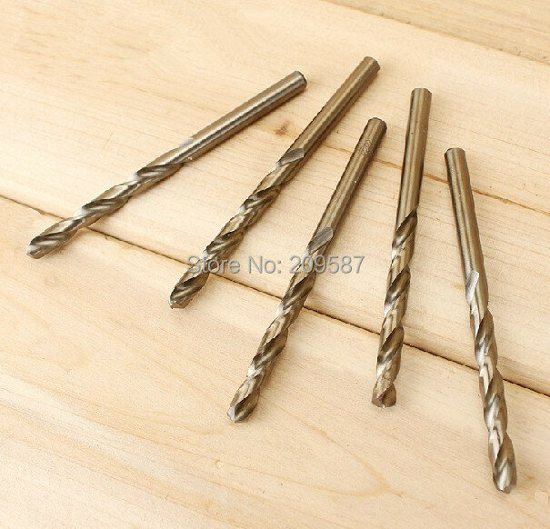 10pcs 3.5mm 0.138" HSS-Co M35 Straight Shank Twist Drill Bits For Stainless Steel