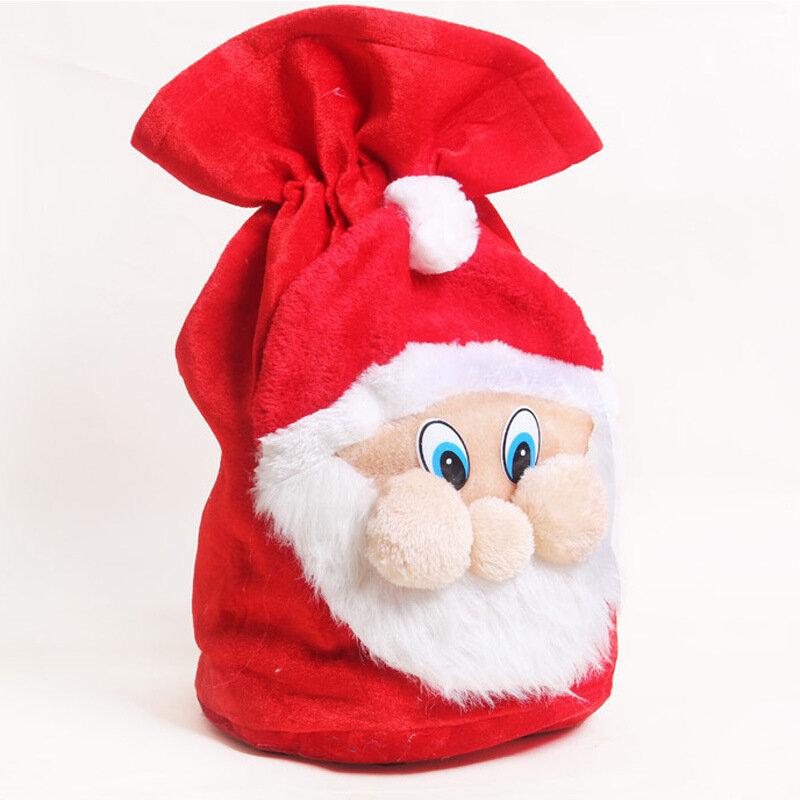 1 Pcs Merry Christmas Gift Treat โหลลูกอมกระเป๋า Santa Claus Decor คริสต์มาสของขวัญกระเป๋า
