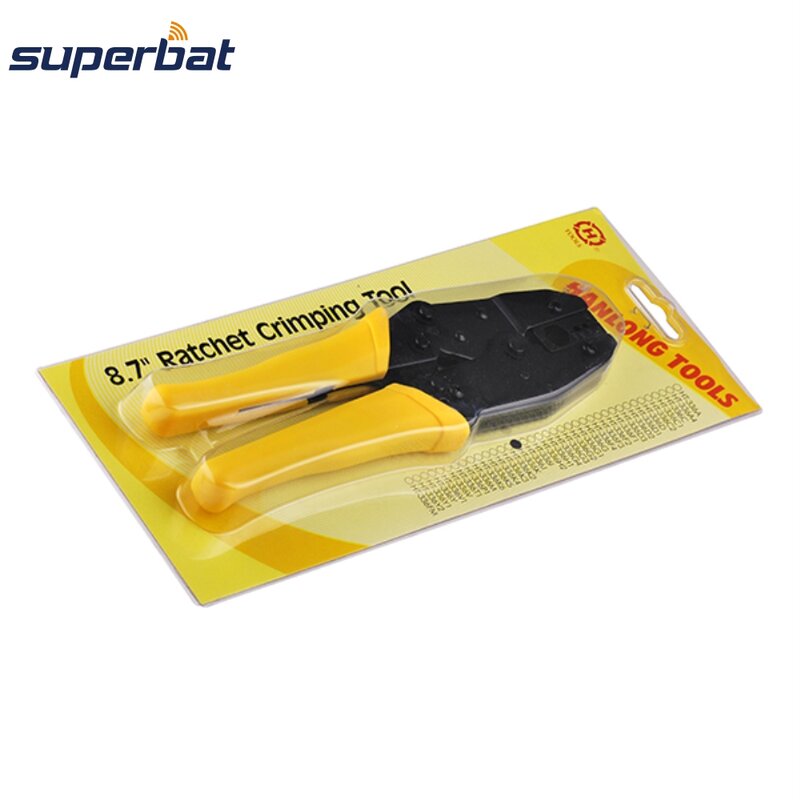 Superbat Yellow Crimper Crimping Tool for Coaxial Cable RG8 RG11 RG213 LMR400 RG316 RG174 SMA N MCX - 336K