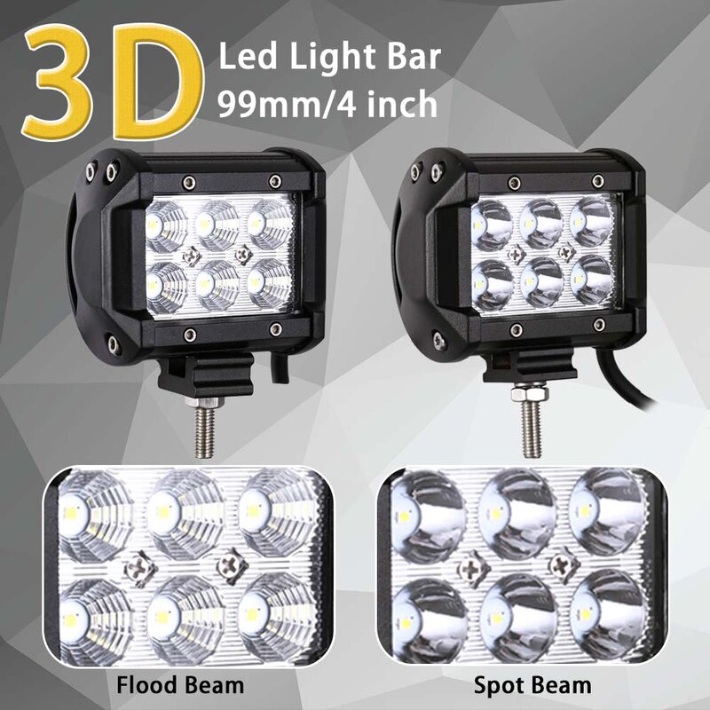 HELLO EOVO 4 inch LED Bar LED Work Light Bar for Indicators Motorcycle Driving Offroad Boat Car Tractor Truck 4x4 SUV ATV 12V