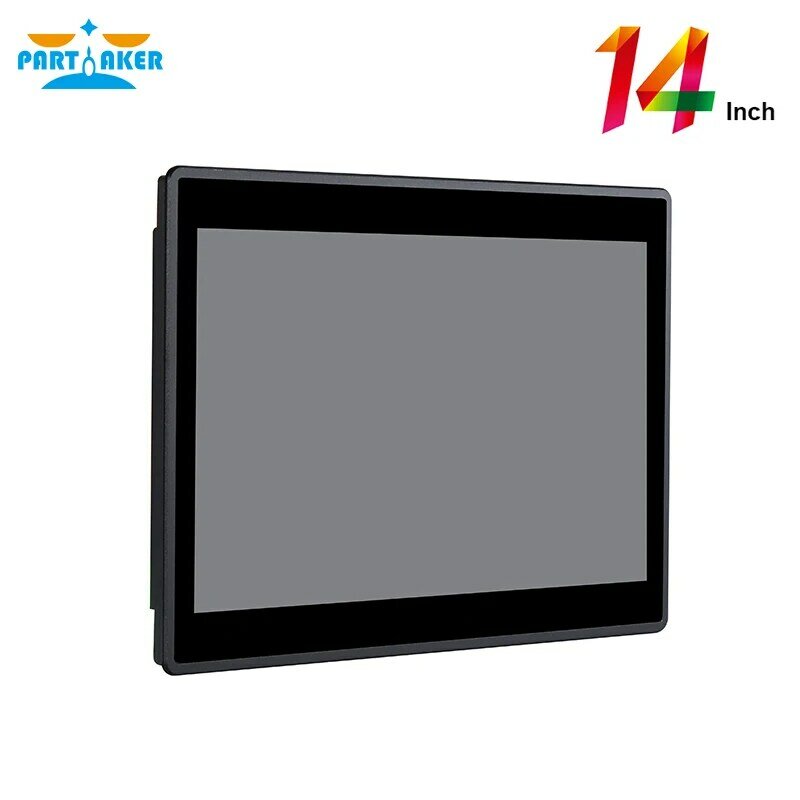 14 inch Industrial Panel PC 10 Points fanless capacitive touch industrial All In One PC with Intel Quad Core J1900 Windows Linux