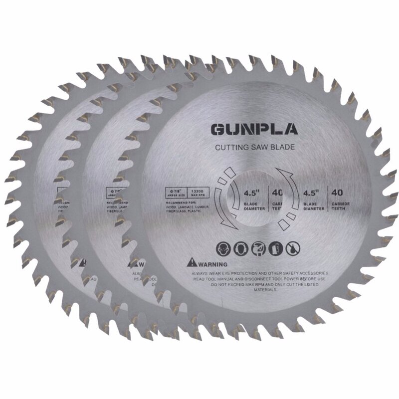 New 3PCS 115 *22* 40T Alloy Steel TCT Woodworking Saw Blade Cutting for Hard and Soft Wood 4-1/2-inch Metal Circular Saw Blade