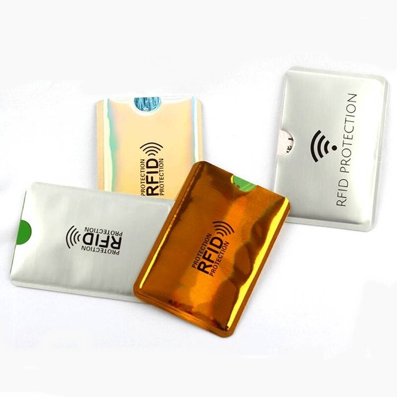 5PC Anti Rfid etui na karty kredytowe bankowa karta identyfikacyjna pokrowiec Holder Identity futerał ochronny przenośny wizytownik