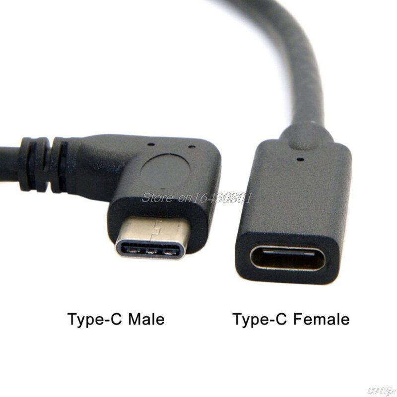 90 Degree Right Angle USB 3.1 Type C Male To Female Extension Data USB-C Cable New Drop ship LS'D Tool