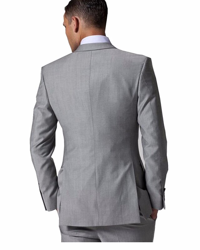 Can Be Custom Made!!! Gentle-Mens Bridegroom Suit Ternos Masculino Slim Fit Grey Men Suit,Terno Masculino Gray Wedding Groom