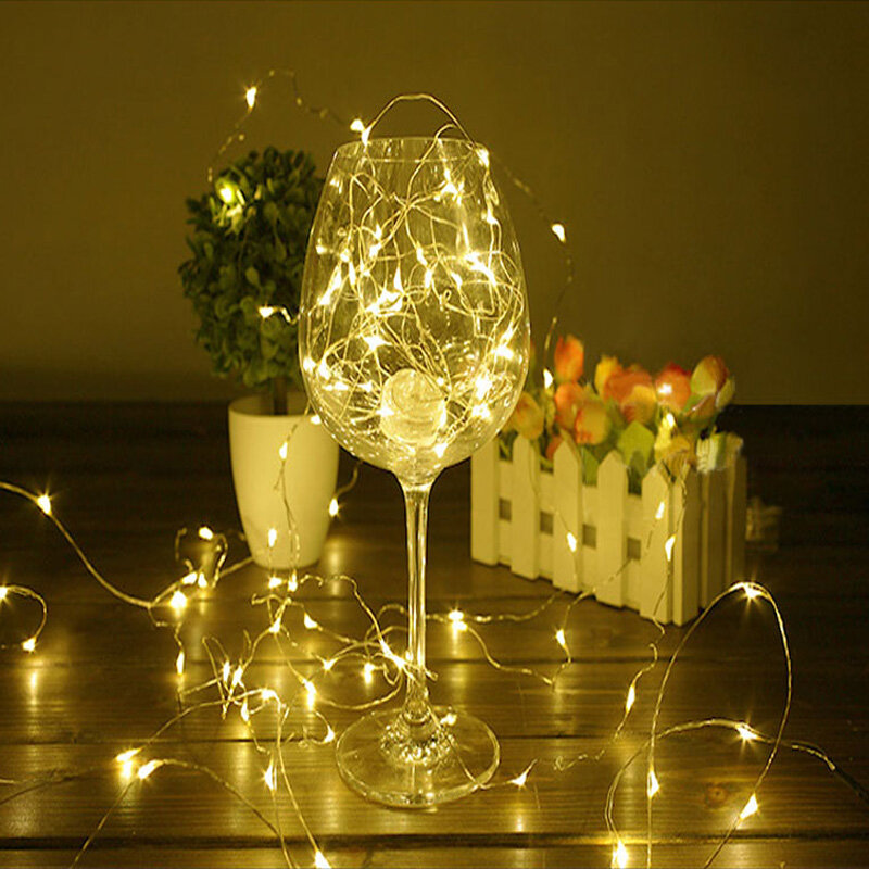 Antiniya-銅線LEDストリングライト,USB 5m,屋外フェアリーライト,ロマンチックな愛,休暇,結婚式