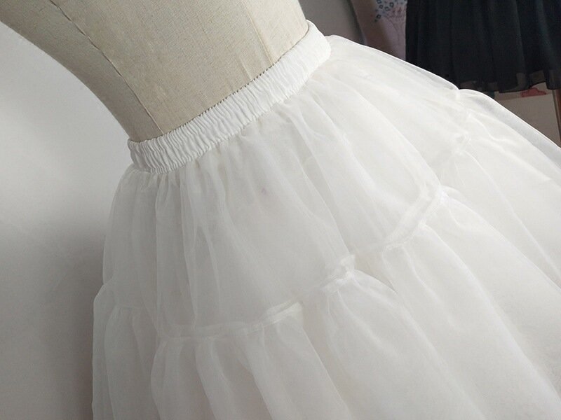 Lolita Pendek Petticoat Gaun Bola Cosplay Memetiknya Tanpa Lingkaran Kerut-kerut Rockabilly Crinoline Pernikahan Aksesoris