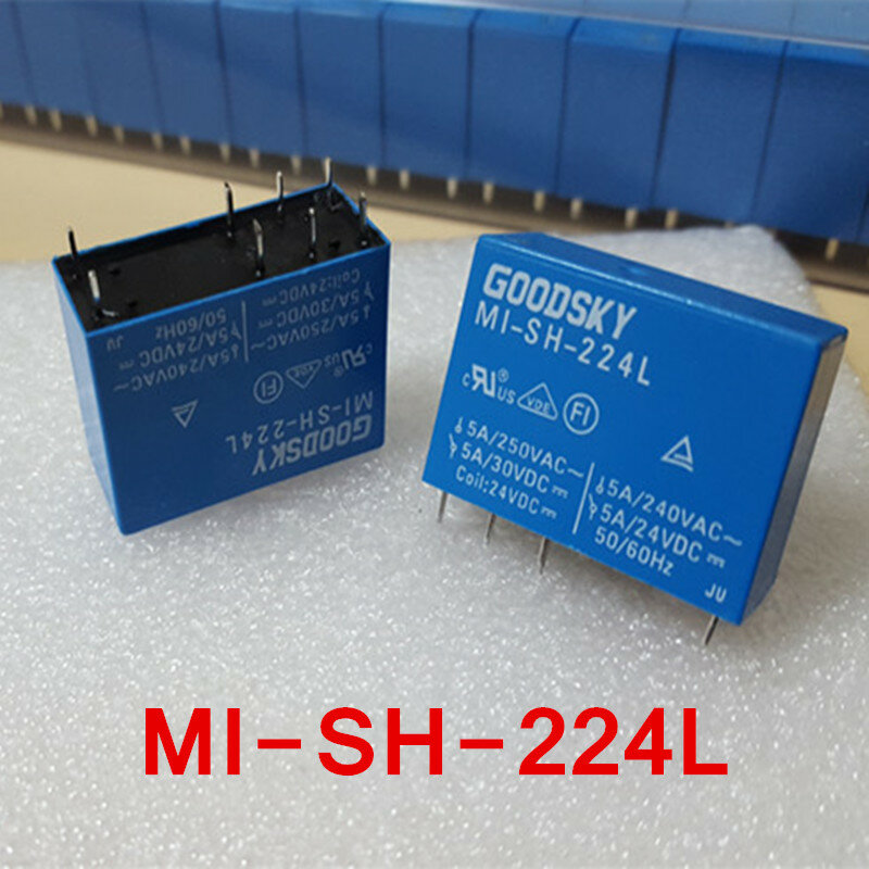 2 Pz/lotto relè di Potenza MI-SH-224L 24 V 5A 250VAC/30VDC pin.