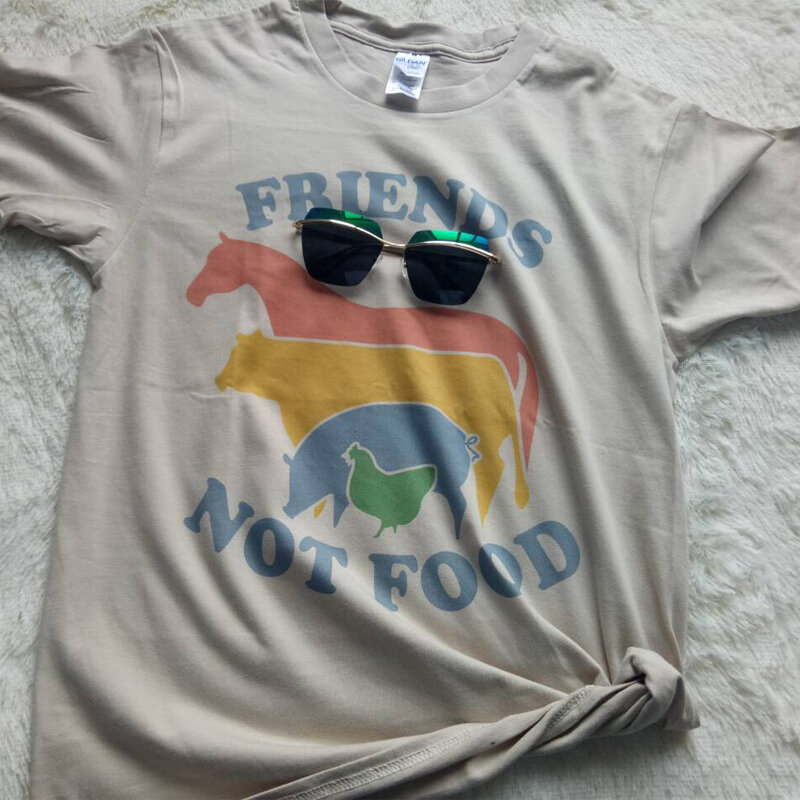 Camiseta Vintage de algodón de Hillbilly Friends Not found, regalo para vegano, Hippie Natural, Tops de los años 80 y 90