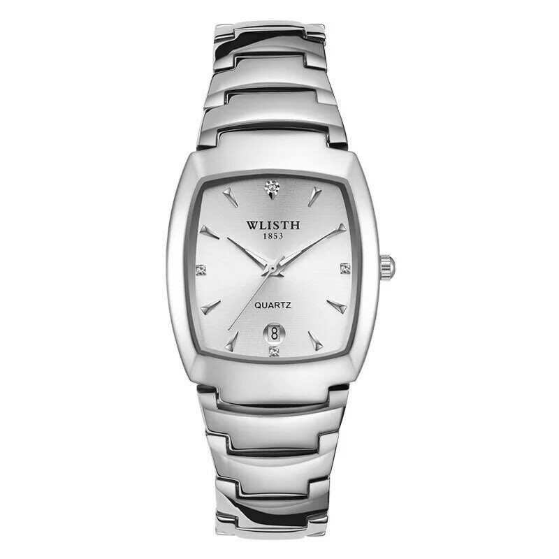 2019 Wlisth miłośnicy mody zegarki męskie kobiety słynna luksusowa marka srebrno-różowo-złota w kolorze owalna tarcza z kalendarzem kwarcowym zegarki na rękę