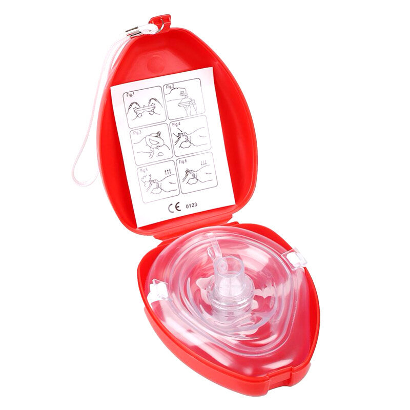 CPR Maske Schützen Rettungskräfte Künstliche Atmung Wiederverwendbare Mit Einweg One-way Ventil Luftdichten Dichtung zu Gesicht First Aid Kit