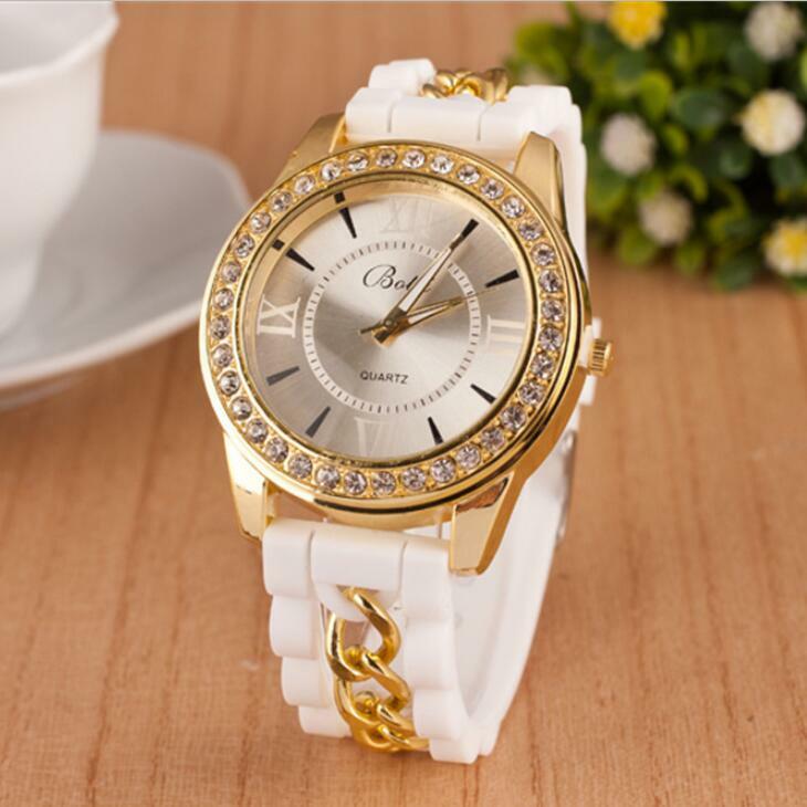 MINHIN-Reloj de marca para Mujer, de cuarzo, informal, deportivo, con diamantes de imitación, de pulsera