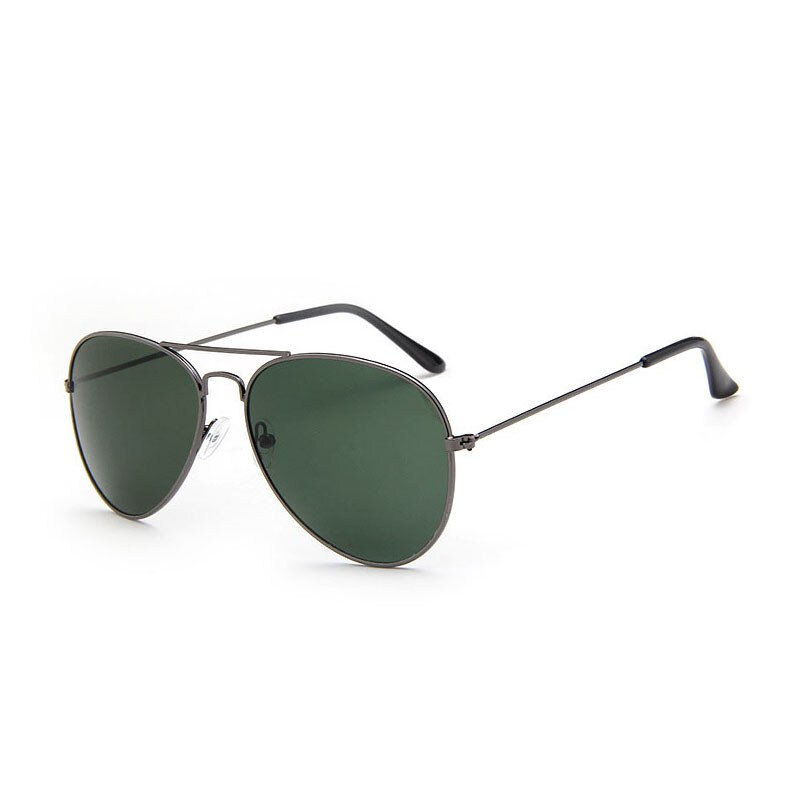 موضة ريترو الرجال الطيران الطيار النظارات الشمسية UV400 Vintage الذهب الأسود الفضة الأخضر إطار كبير مرآة النساء الذكور