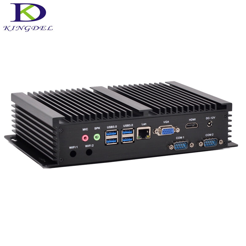 Kingdel-Mini PC Industrial, Intel i7-1165G7, i7, 8550U, resistente, Sin ventilador, HTPC, 2 x DDR4M.2, 2 X COM, Rs232, HDMI, VGA, WiFi, Windows 10