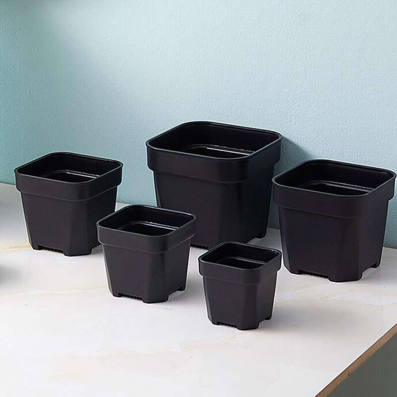 1 Buah Tersedia Pot Bunga Tebal Penanam Pot Nampan Pot Plastik Kreatif Pot Persegi Kecil untuk Tanaman Sukulen