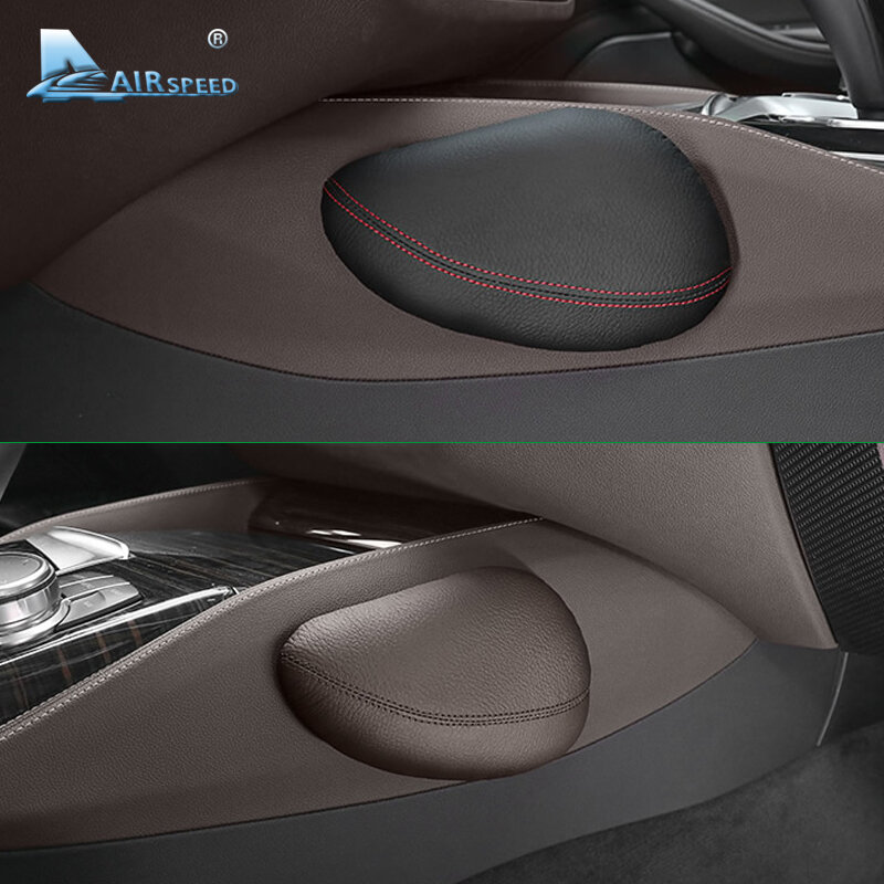 Airspeed-cojín Universal de cuero para pierna de coche, Protector de almohada de soporte para rodilla para BMW E46, E39, E60, E90, E36, F30, F10, F20, accesorios