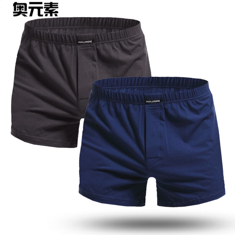 Merek Seksi Mens Pakaian 2Pcs \ Lot Boxer Celana Pendek Pria Celana Plus Ukuran Pria Katun Celana Panjang Berkualitas Tinggi Baju Tidur celana Dalam