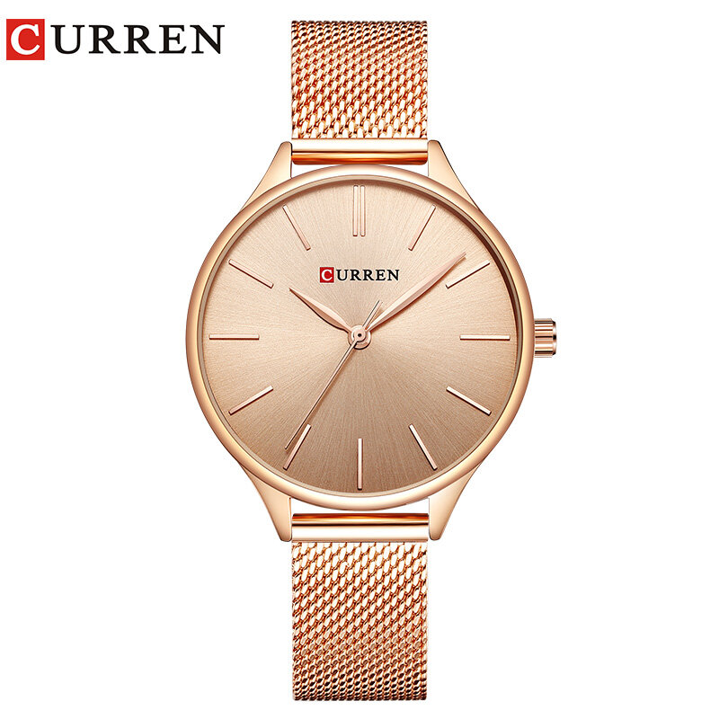 CURREN-Relojes de pulsera de estilo Simple para mujer, reloj de pulsera de cuarzo, regalos para mujer