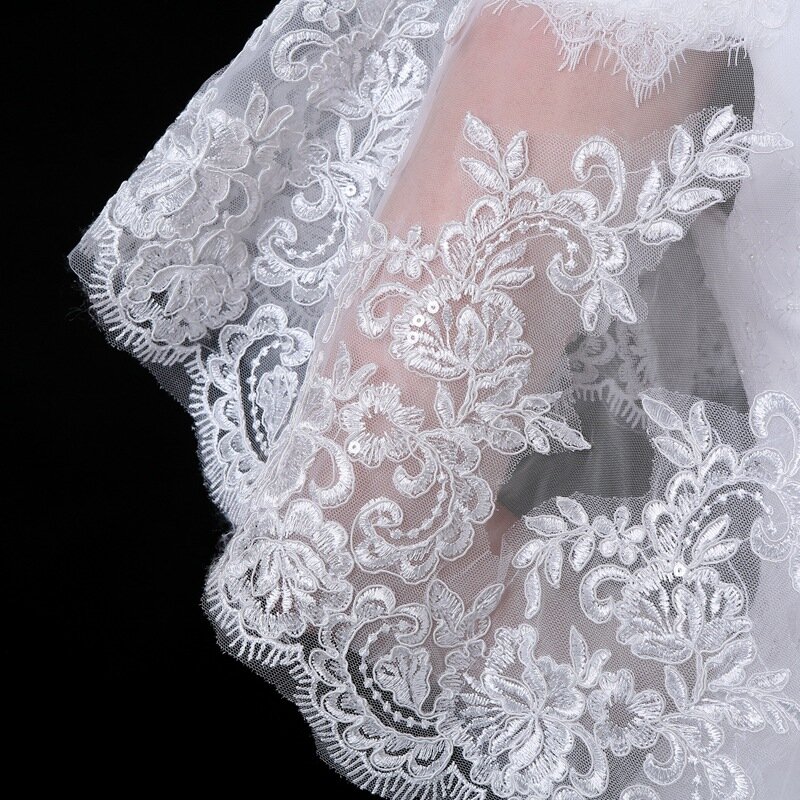 Capa de la Boda de verano de encaje blanco para novia chal de malla aplicaciones Bolero de las mujeres para la chaqueta de la boda envuelve los accesorios de la boda Tippet
