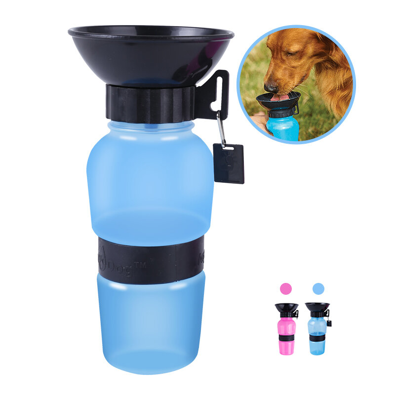 Bouteille d'eau potable pour chien en plein air pour animaux de compagnie chiot chat distributeur de presser 500ml voyage canettes d'eau Portable accessoires pour chat