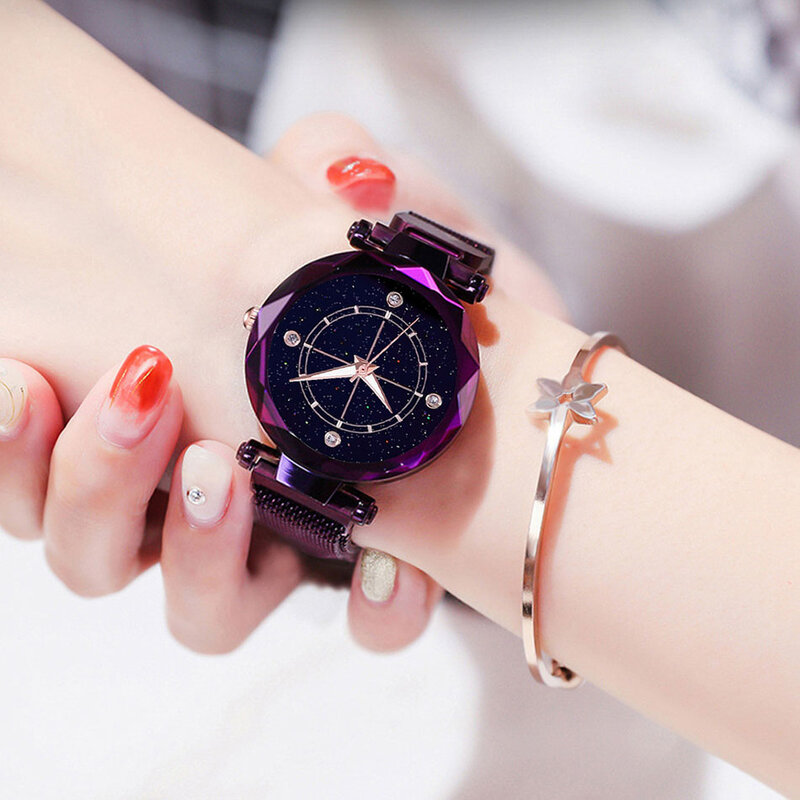 Geometryczne magnes Milanese zegarki kobiety New Arrival panie luksusowej marki sukienka z różowego złota kwarcowy zegarek na rękę kobiet 2019