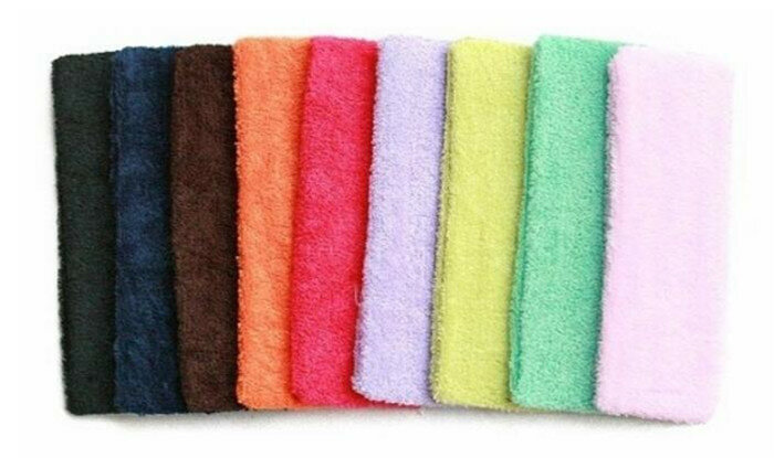1200 p! эластичные повязки для волос из материала полотенца, женские и женские модные эластичные повязки для волос чистого цвета, аксессуары для волос