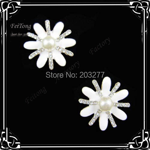 Free shipping!36pcs/lot 2.5CM diameter metal flower button fashion accessory