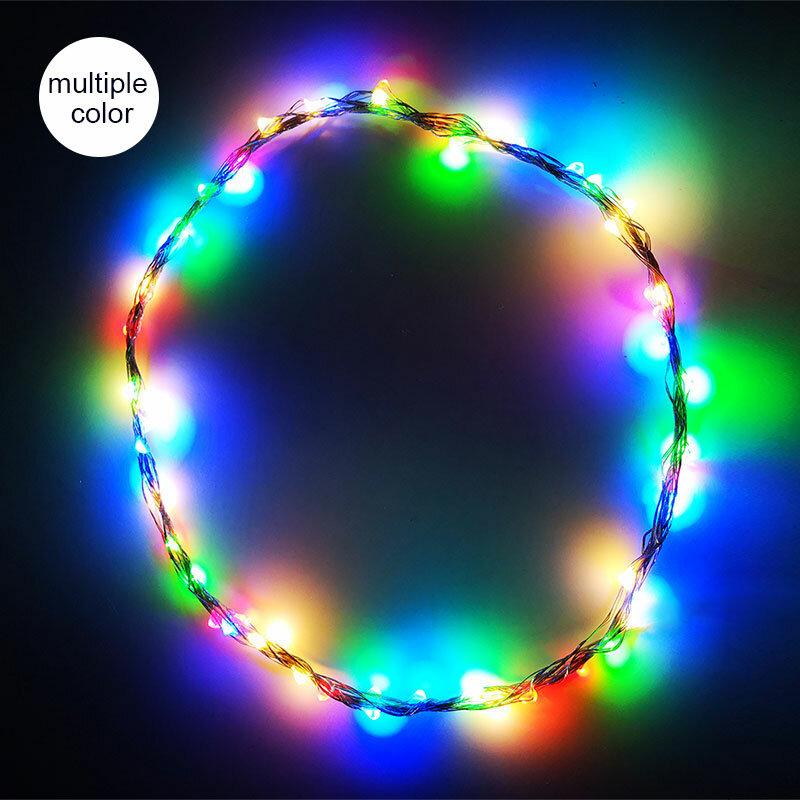 10M 5M 2M LED String lights Silver Wire Fairy light Christmas Wedding Party USB led Strip lamp Decoration Powered by Battery