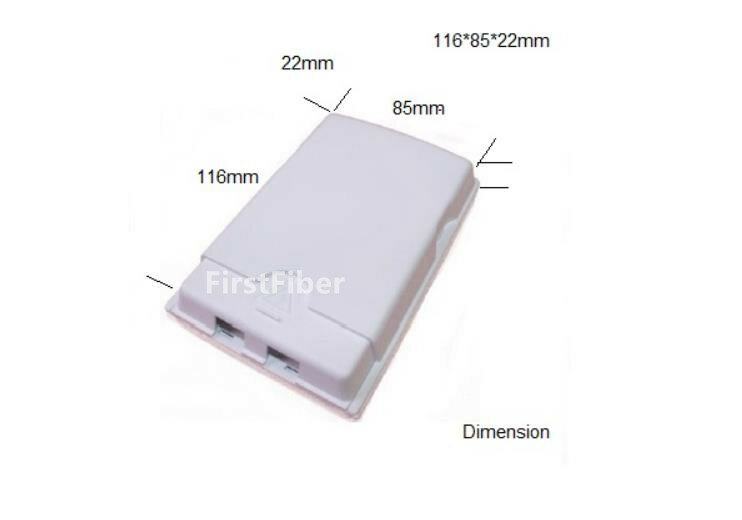 FirstFiber ODN FTTH 2 코어 광섬유 종단 박스, 2 포트, 2 채널 광섬유 소켓 스플리터 박스, 실내 및 실외