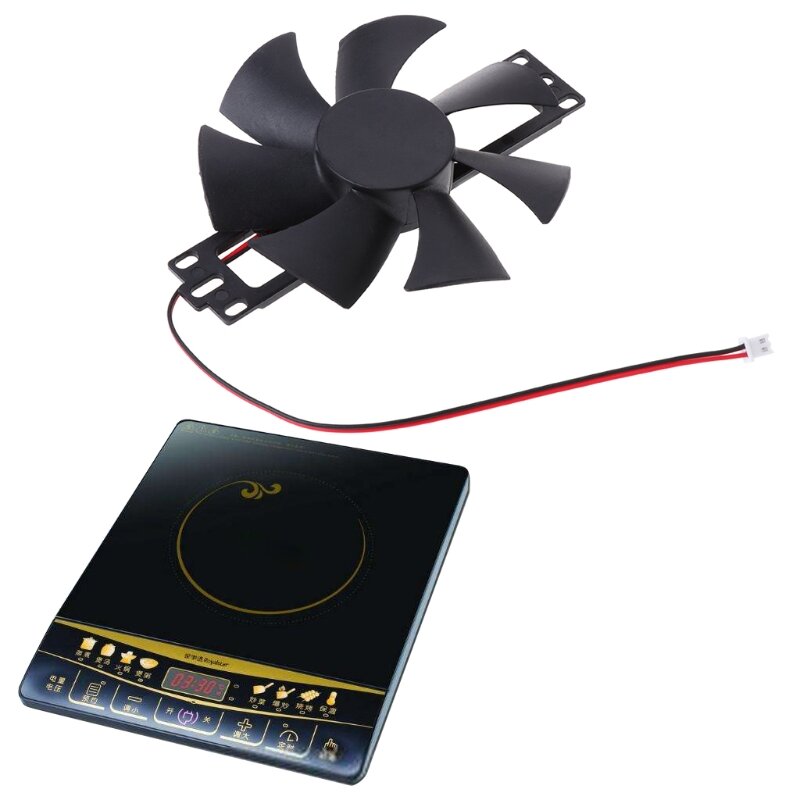 Black DC 18V Plastic Brushless Fan Cooling Fan For Induction Cooker Repair Accessories