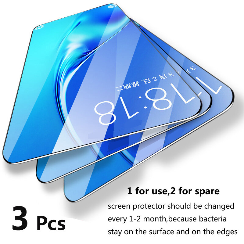 Film protecteur d'écran 9H anti-rayures en verre pour Samsung Galaxy A8 A8 + Plus 2018 A8 A80, 3 pièces