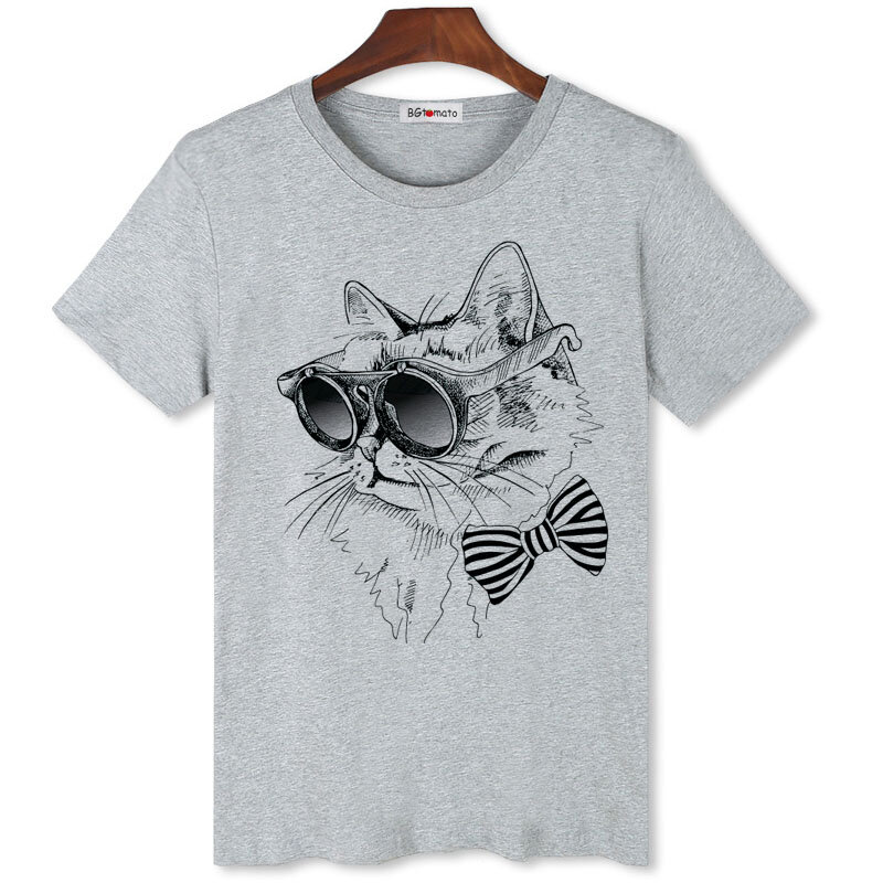 Суперкрутая футболка с рисунком, забавные Коты, летние рубашки, Мужская Совершенно новая футболка хорошего качества для мужчин