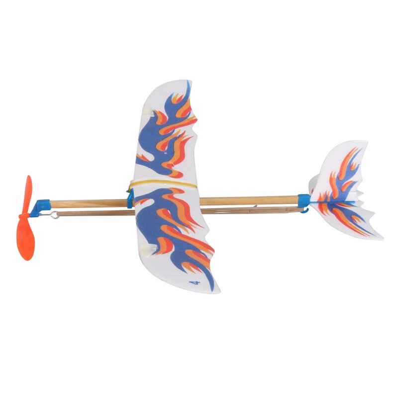 ¡Caliente! Kit de avión volador de goma elástica de espuma de plástico DIY modelo de avión juguete educativo Mejores Regalos de Festival para niños e