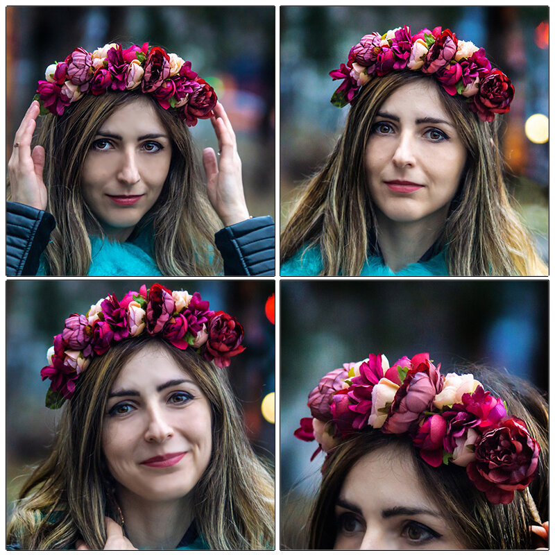 Haimeikang-headband flor colorida para mulheres e meninas, princesa cocares, acessórios de cabelo praia