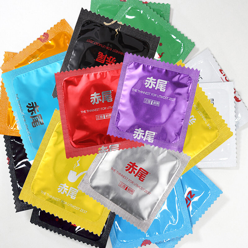 Condón Extra fino de látex lubricante para hombres juguetes sexuales, producto a granel, condones para parejas, 50/100/150/200 Uds. Por lote
