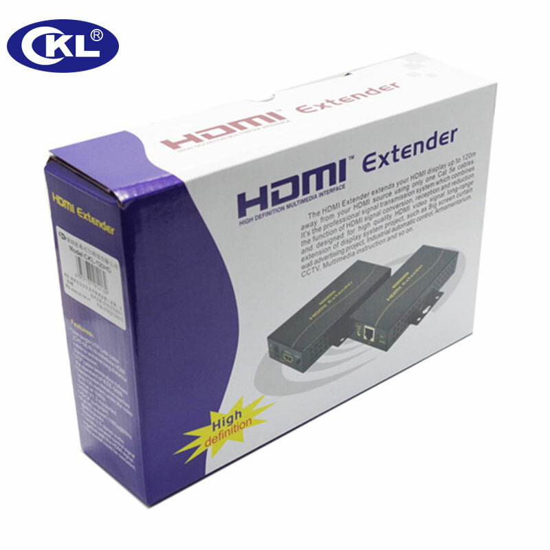 CKL-120HD 1.3 V 120 M (395 Ft) HDMI Extender lebih Cat5/6 Mendukung 1080 p 3D Logam kasus