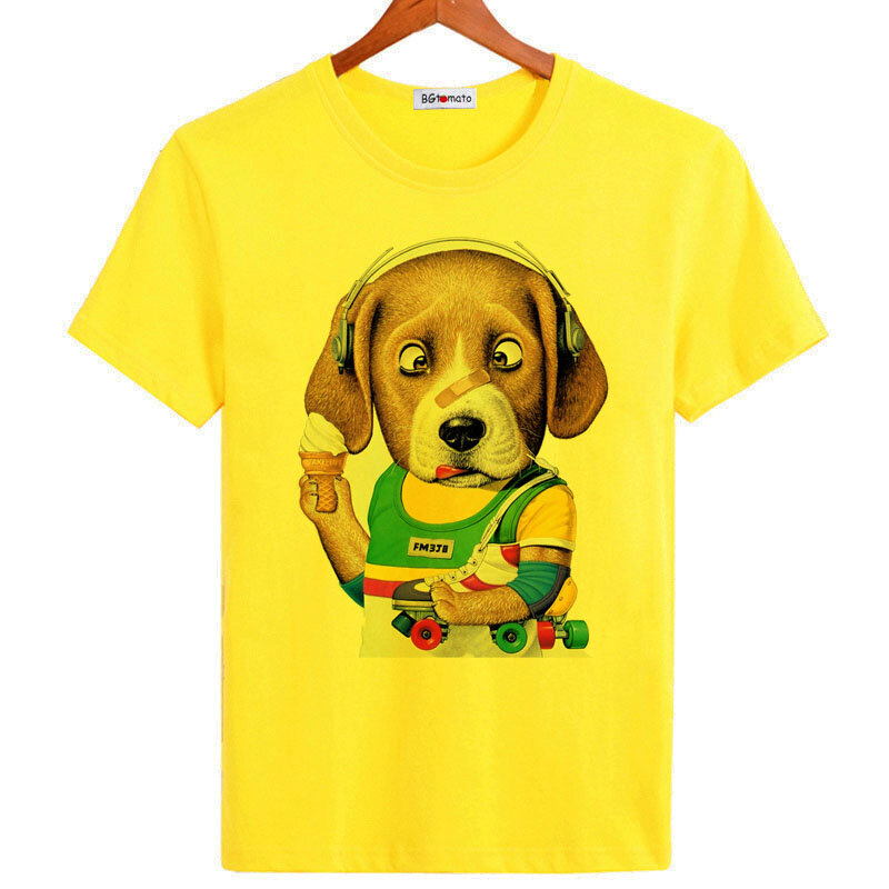 Футболка мужская с 3D-принтом животных, брендовая Модная рубашка с милой собакой, хорошее качество