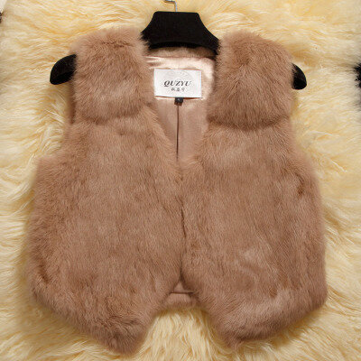 Роскошный жилет из натурального кроличьего меха, женский меховой жилет на осень и зиму, женская верхняя одежда, пальто, одежда 0719