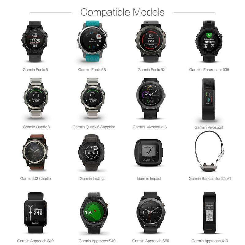 Smart Uhr Ladegerät Kabel für Garmin Fenix 5 5 S 5X Plus, Forerunner 935, Ansatz S60, 5 Sapphire, Vivoactive 3 Musik, Vivosport