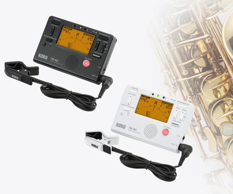 Korg TM-50 TM-60 Tuner/Metronome Hitam dan Putih Yang Tersedia Dapat Digunakan untuk Angin, Ukulele, Gitar dan Keyboard Piano Instrumen