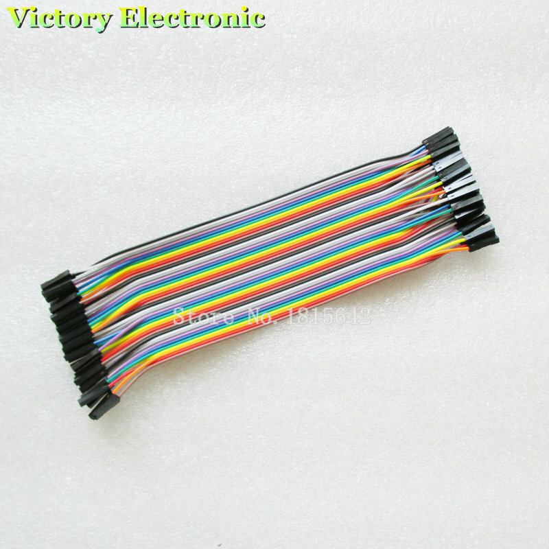 Dupont line 40pcs/1Row 20cm 1P-1P female to female jumper wire Dupont cable For Breadboard