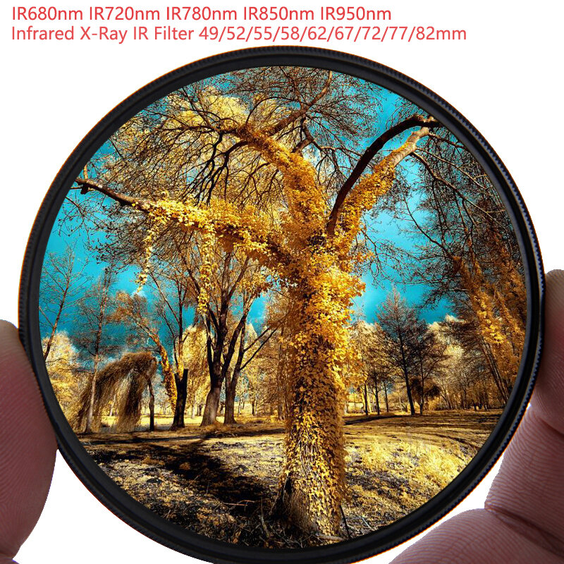 Infrared X-Ray IR Filter Camera Lens Kit IR680 IR720, IR760, IR850, IR950 Lens Kit Filter 58/62/67/72/77mm for Nikon Canon Sony
